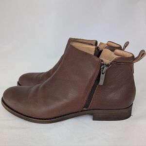 Franco Sarto "Keegan" Brown Leather Ankle Boots – Women’s 9M